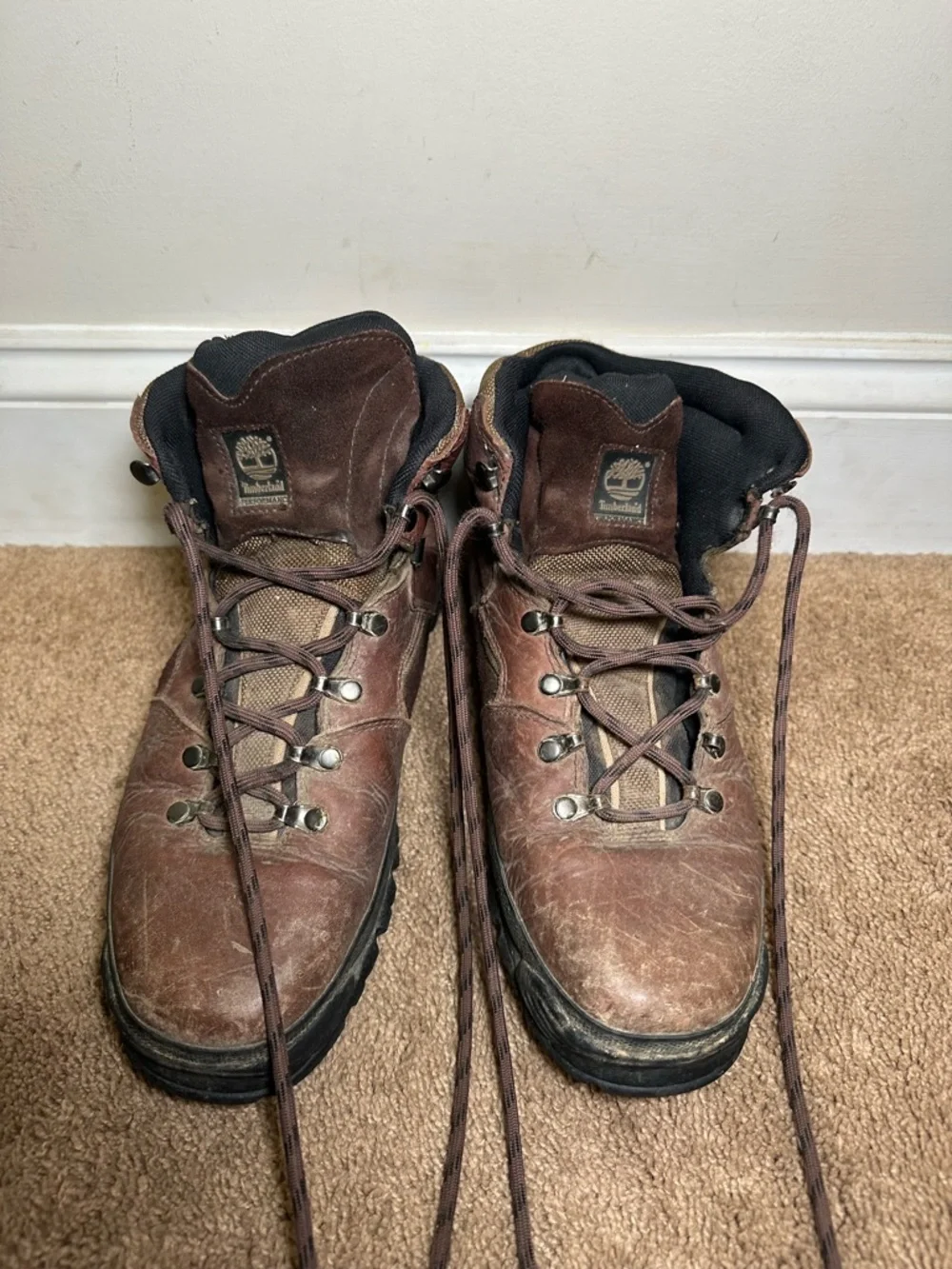 Timberland ACT Performance Men’s Hiking Boots Brown Size 12 Leather Need Laces